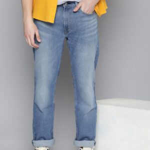 Men Slim Fit Heavy Fade Acid Wash Mid-Rise Stretchable Jeans